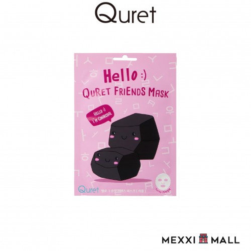 Quret Hello :) Friends Masks - Charcoal 25g/sheet